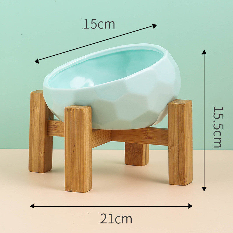 Elevated Ceramic Bowl with Tilted Design