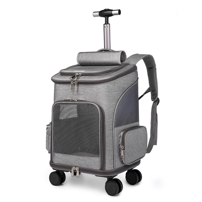 Space Capsule Pet Carrier Backpack with Trolley