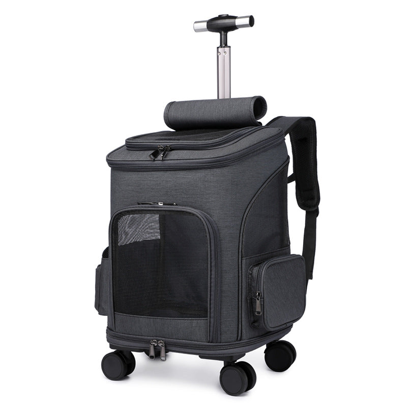 Space Capsule Pet Carrier Backpack with Trolley