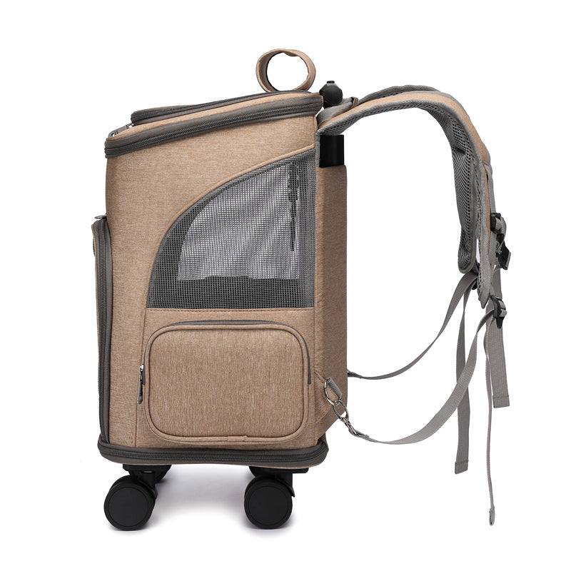 Space Capsule Pet Carrier Backpack with Trolley