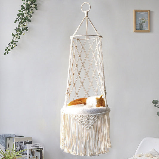 Macrame Wall-Mounted Hammock