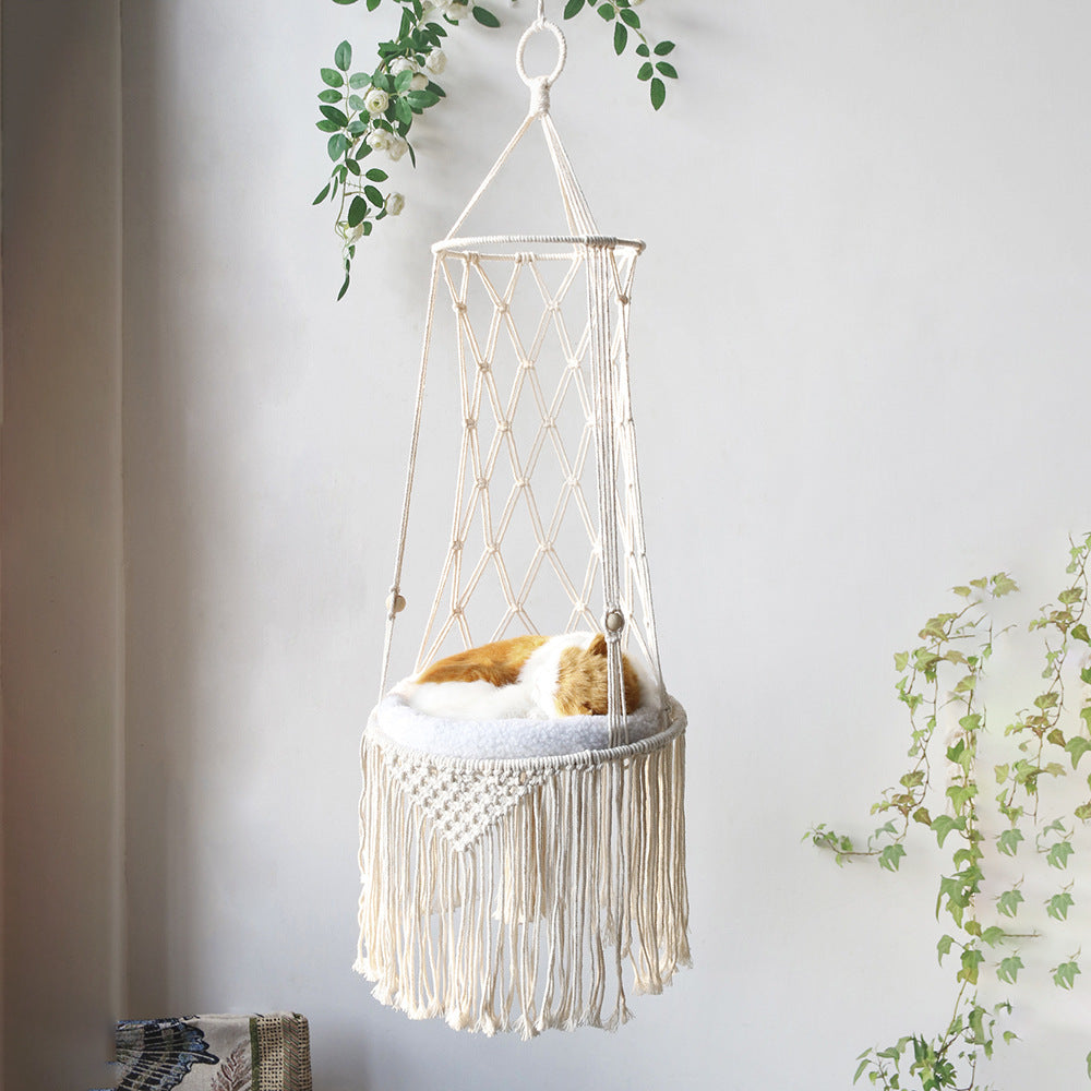 Macrame Wall-Mounted Hammock