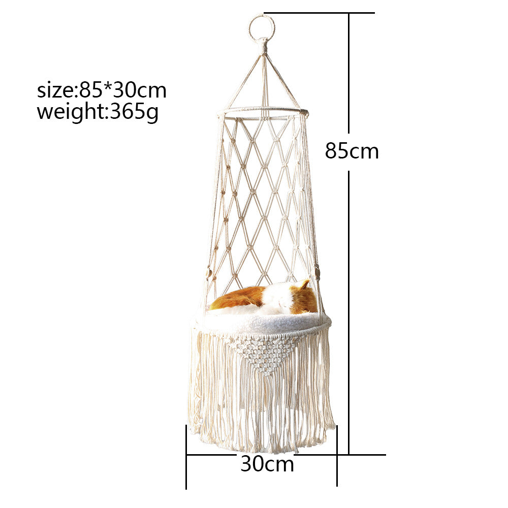 Macrame Wall-Mounted Hammock